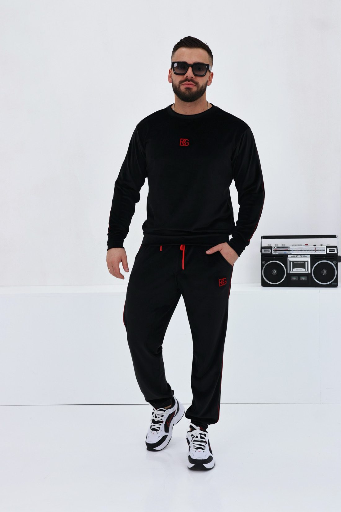 DRES MĘSKI BG AERO KOMPLET - CZARNY - obrazek 4