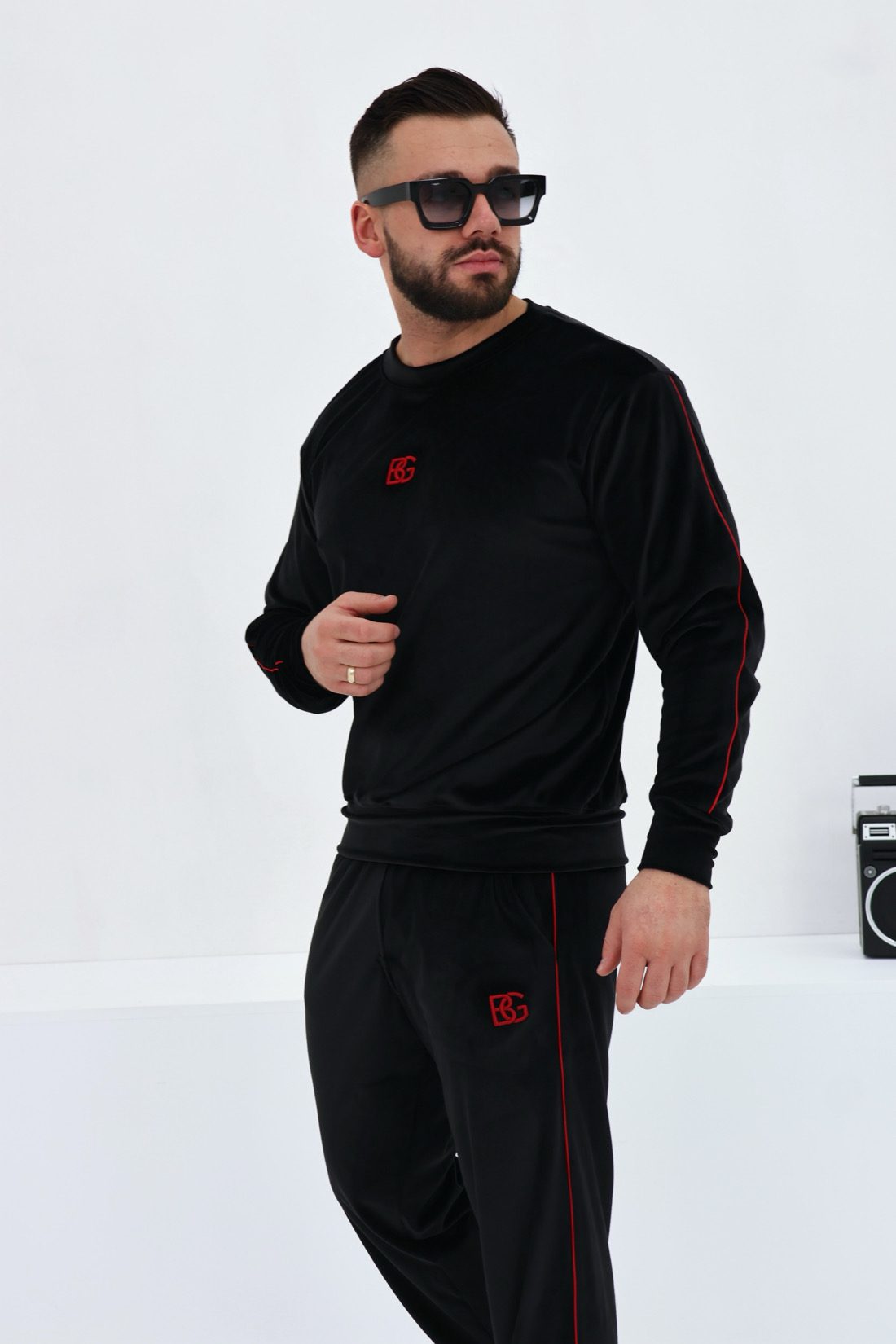 DRES MĘSKI BG AERO KOMPLET - CZARNY