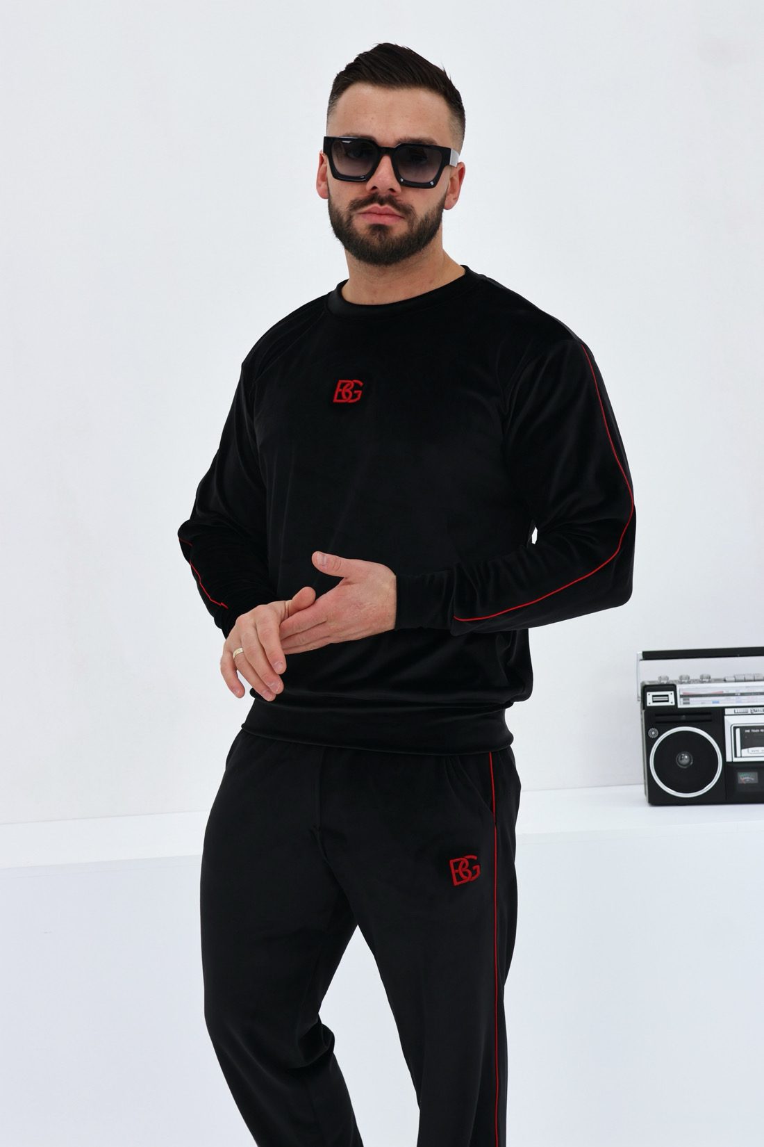 DRES MĘSKI BG AERO KOMPLET - CZARNY - obrazek 2
