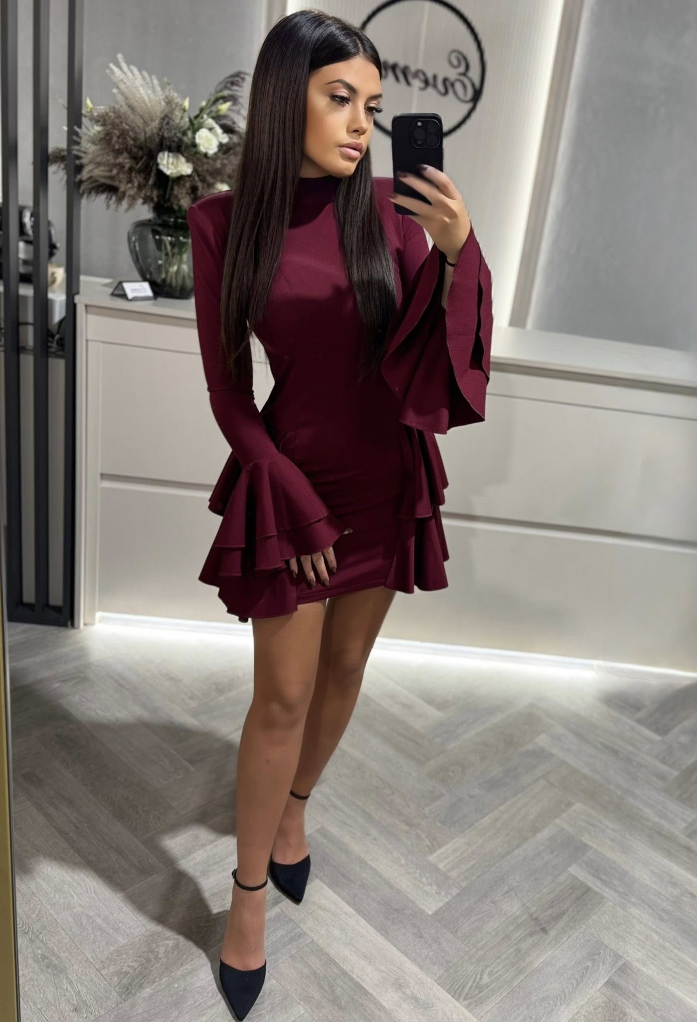 SUKIENKA EVEMA - BORDO - obrazek 2
