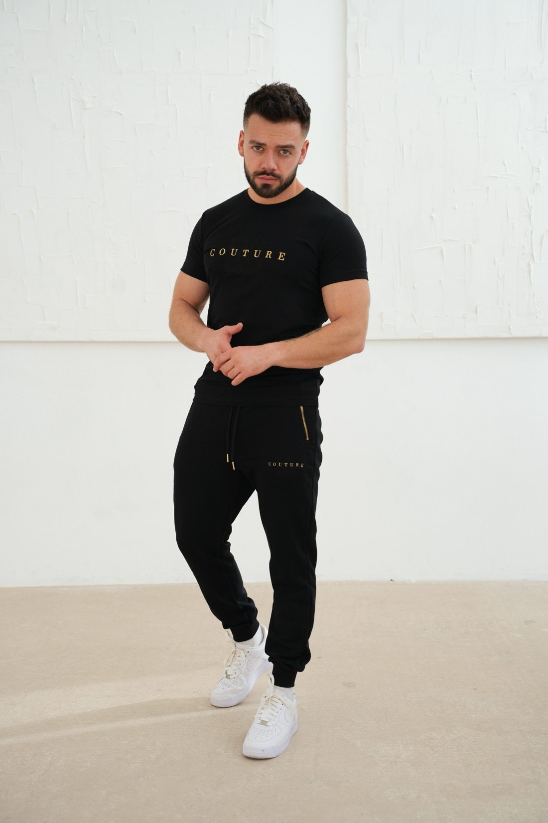 T-SHIRT MĘSKI BG FITO - CZARNY - obrazek 2