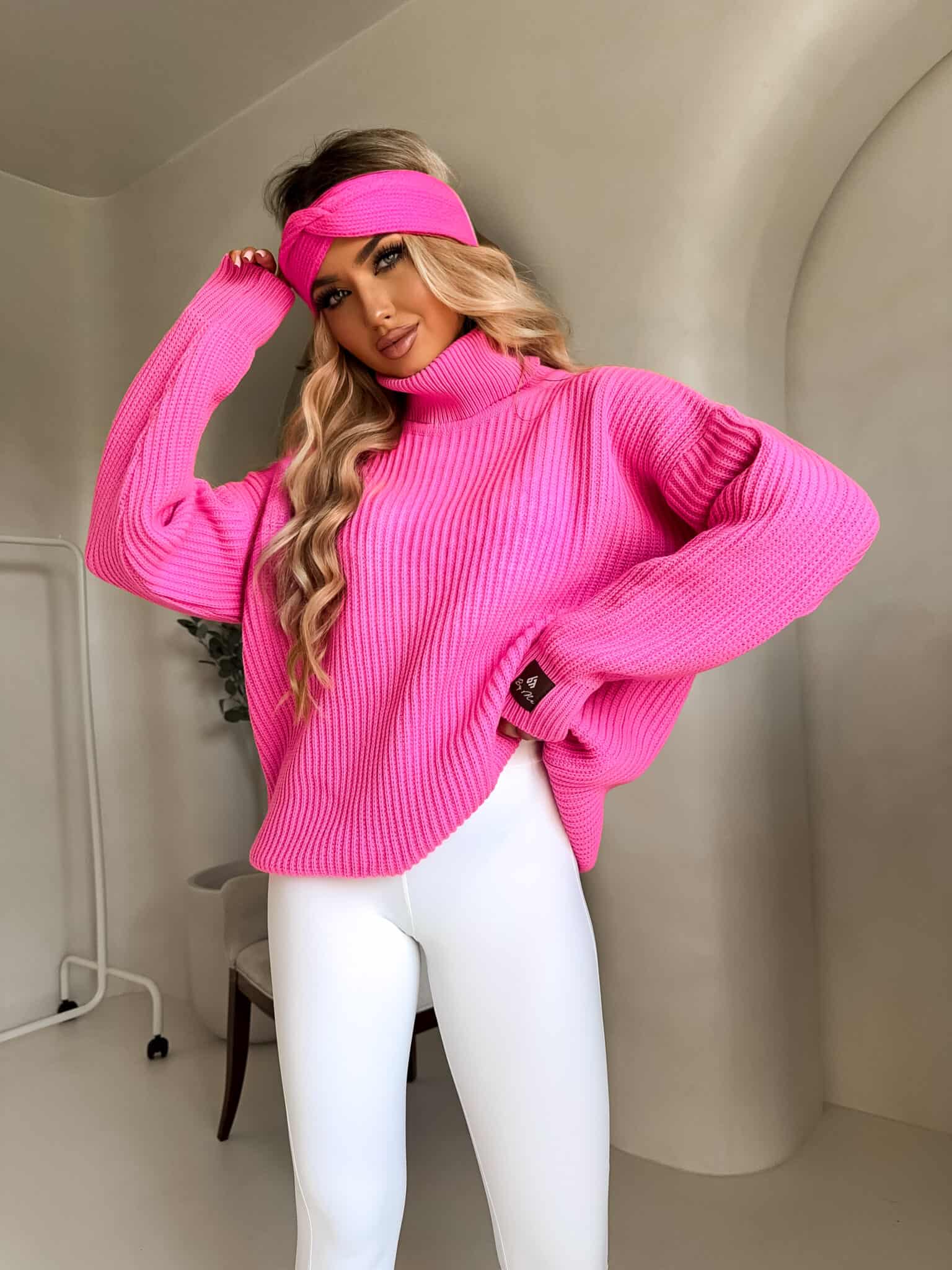 SWETER GOLF LAVER – BARBI RÓŻ