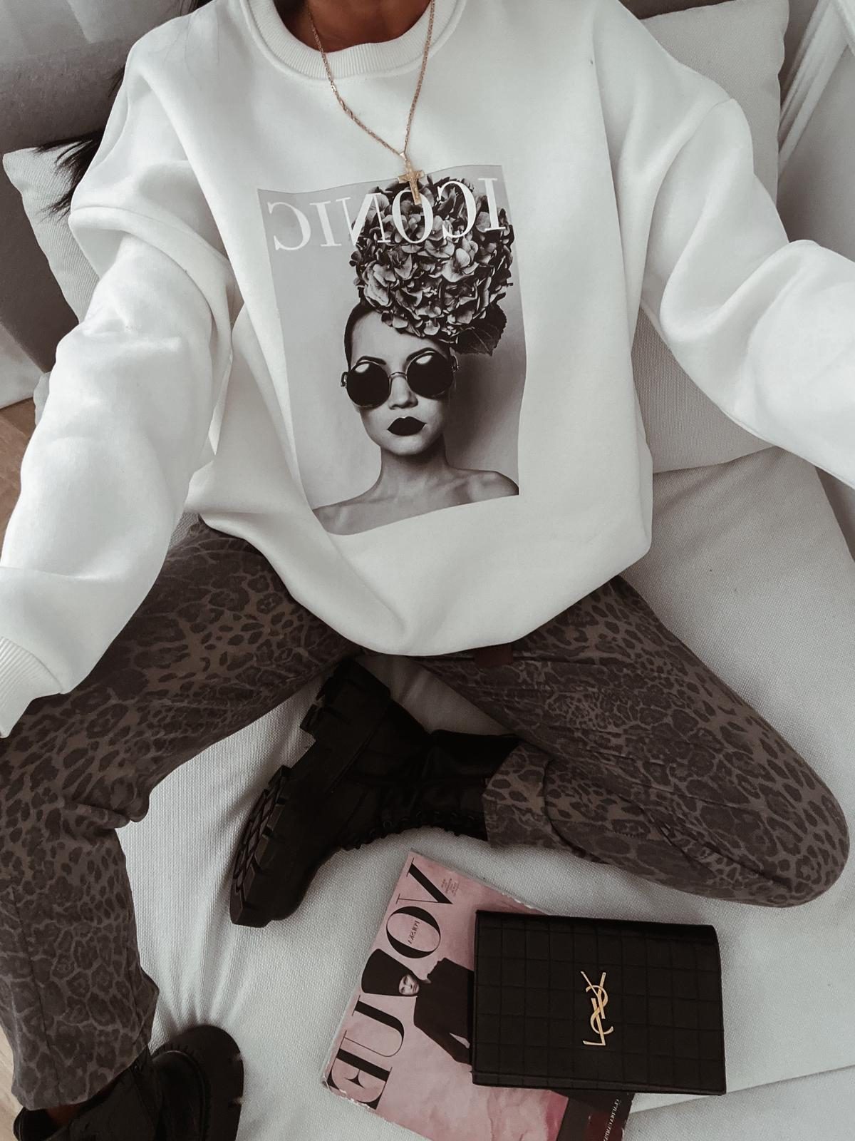 BLUZA ICONIC - BIAŁA